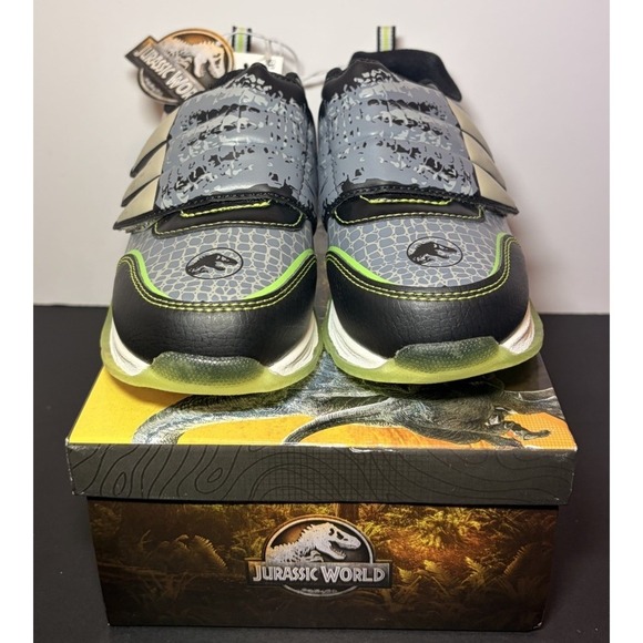 Jurassic World Toddler Boys Athletic Light-up Sneakers Multicolor T. Rex Youth 1 - Picture 3 of 16